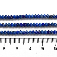 天然ラピスラズリ染めビーズ連売り  多面カット  ロンデル  3.5x3mm  穴：0.8mm  約165個/連  14.53''（36.9センチメートル）&nbsp;LS-G-G140-B03-04