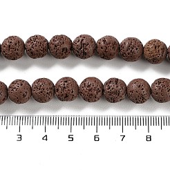 合成溶岩石染色ビーズ連売り  ラウンド  ココナッツブラウン  10mm  穴：1mm  約41個/連  15.20''（38.6センチメートル）&nbsp;G-H311-08C-02