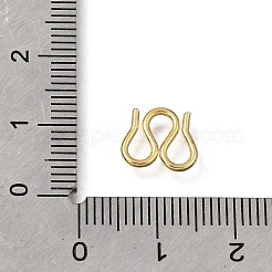 真鍮製のM字型留め具  ラックめっき  ゴールドカラー  9x10x1.2mm&nbsp;KK-CBA0DF0-14D-G