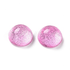 電気メッキガラスカボション  半円  パールピンク  6x3mm&nbsp;EGLA-A005-03A-03
