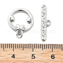 真鍮製マンテル  カドミウムフリー＆ニッケルフリー＆鉛フリー  リング  プラチナ  リング：18x13.5x1.5mm  穴：1.6ミリメートル;バー：21x5x1.5ミリメートル  穴：1.6mm&nbsp;KK-L222-011P