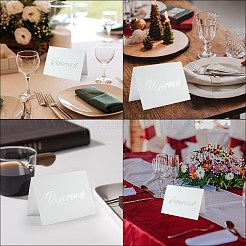 紙のサンクスカード  結婚式のための  パーティー  長方形  銀  150x100x0.5mm&nbsp;AJEW-WH20006-126A
