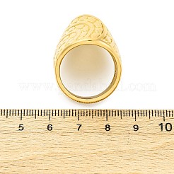 女性用304ステンレススチール指輪  イオンプレーティング（ip）  ゴールドカラー  usサイズ7（17.3mm）&nbsp;RJEW-B121-04B-G