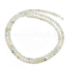 天然新しいヒスイの​​ビーズ連売り  スムーズなラウンド  3mm  穴：0.5mm  約134個/連  15.75''（40センチメートル）&nbsp;GG-CBA0389-A04-3mm