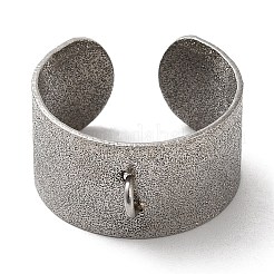 変色しない304ステンレススチールオープンカフリング部品  ループリングベース  ステンレス鋼色  穴：1.8mm  USサイズ7(17.3mm)&nbsp;STAS-C079-02P