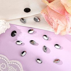 プレシオサ® マキシマ クリスタル ファンシーストーン  チェコクリスタル  435 12 601 楕円  未完成  23980 272 ヘマタイト  14x10mm&nbsp;X-PRC-FF14-23980-272
