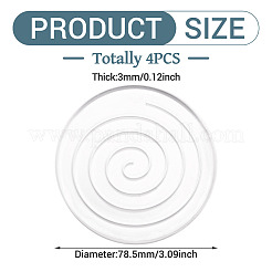 シリコン製家具用フットパッド  椅子・テーブル・ソファの木製脚用  フラットラウンド  78.5x3mm&nbsp;AJEW-TADJ0002-007B-03