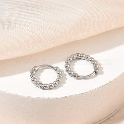 304ステンレススチールフープピアス  ラウンド  ステンレス鋼色  12x2mm&nbsp;SA-CBA46AF-25P