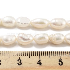 天然養殖淡水パールビーズ連売り  研磨両側  グレード2 A  雪  5~6mm  穴：0.5mm  約27個/連  6.89インチ（17.5cm）&nbsp;PEAR-P062-32A