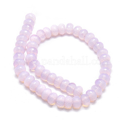 オパールビーズ連売り  多面カット  ロンデル  11.5x7~7.5mm  穴：1mm  約50個/連  15.16インチ（38.5cm）&nbsp;G-L557-12B