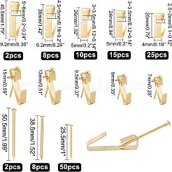 フレームフックアクセサリーセット  絵ハンガー  フックと釘で  ライトゴールド  45.5x9.2x15mm  穴：5~6x3.5mm&nbsp;FIND-WH0040-05