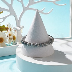ナチュラルマップストーンビーズストレッチブレスレット  ラウンド  内径：2-1/8インチ（5.4cm）  ビーズ：8mm&nbsp;BJEW-JB07695