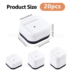 プラスチック製洗濯機の脚パッド  滑り止めパッド  ホワイト  69x69x34.5mm&nbsp;LS-AJEW-WH0643-029B
