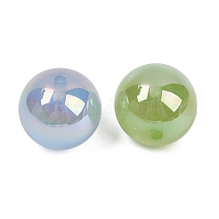 明るい不透明なアクリル ビーズ  ラウンド  暗闇で光る  ミックスカラー  20mm  穴：2.5mm&nbsp;MACR-C036-03