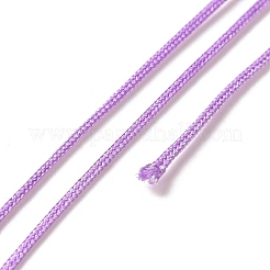 ナイロン編組糸  ジュエリー製作やマクラメ工芸用の中国結び紐  プラム  0.8mm  約7~9m /ロール&nbsp;NWIR-N001-0.8mm-18