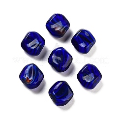 ガラスビーズ  ナゲット  DIYブレスレットアクセサリー  パープル  10x11.5x7mm  穴：1.2mm&nbsp;LS-GLAA-U003-02E