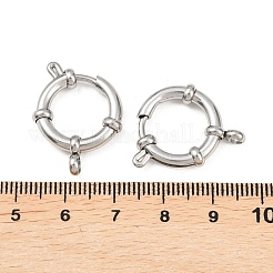 変色しにくい304ステンレススチール製スプリングリング留め具  ステンレス鋼色  17x3mm  穴：3mm&nbsp;STAS-R083-03