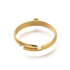 調整可能な316サージカルステンレススチール製カフリングセッティング  18KGP本金メッキ  3mm  穴：1.8mm  内径：175mm&nbsp;STAS-F311-20G