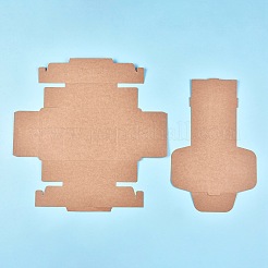 クラフト紙ギフトボックス  折りたたみボックス  正方形  バリーウッド  完成品：15x15x6.3cm  インナーサイズ：13x13x6センチメートル  展開サイズ：43.1x43.1x0.03cmと37.5x24x0.03cm&nbsp;LS-CON-K006-06A-01