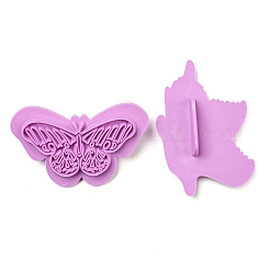 プラスチッククッキーカッター  ベーキングツール  蝶/花嫁/トンボ  スミレ  40~68x52~68x15mm  内径：28~51x38~63mm  4個/セット&nbsp;DIY-K061-04