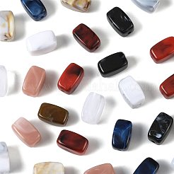 180個9色アクリルビーズ  天然石風  直方体の  ミックスカラー  13x7.5x7.5mm  穴：1.6mm  20個/カラー&nbsp;OACR-FS0002-55