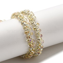 電気メッキガラスビーズセット  トップドリルビーズ  ティアドロップ  ミックスカラー  5x4x2~3mm  穴：1mm  約215個/連  20.4インチ&nbsp;EGLA-J033-A-M