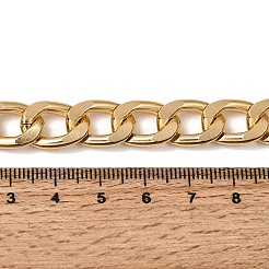 アルミカーブチェーン バッグ ショルダー ストラップ  合金回転式ナスカン付き  バッグ交換用アクセサリー用  ゴールドカラー  30.5cm  2個/箱&nbsp;FIND-PH0010-39G