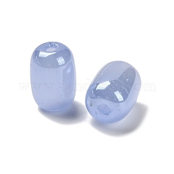 不透明なガラスビーズ  オーバル  コーンフラワーブルー  9x6mm  穴：1.5mm  825個/ポンド&nbsp;GLAA-Z012-01L