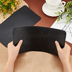 長方形PU底2個  編みバッグ用  女性バッグ手作りdiyアクセサリー  ブラック  15x30x0.35cm&nbsp;FIND-PH0004-35C