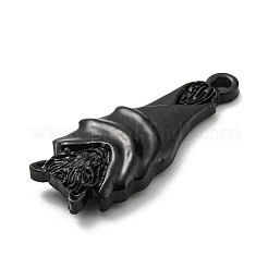 メッキ合金ペンダント  コウモリの形  電気泳動黒  28x12x5mm  穴：1.8mm&nbsp;PALLOY-D020-08EB
