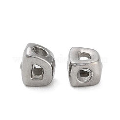 304ステンレススチールビーズ  台形  ステンレス鋼色  4x3.5x3mm  穴：1.4mm&nbsp;STAS-D204-54P