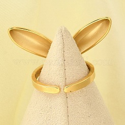 女性用304ステンレススチールオープンカフ  蝶  18KGP本金メッキ  蝶：21x32.5mm  調整可能&nbsp;RJEW-B109-02G-04