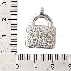 変色しない304ステンレススチールペンダント  ロックチャーム  ステンレス鋼色  25x17x5mm  穴：1.6mm&nbsp;STAS-N103-53P