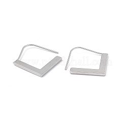 女性のための真鍮の矢のぶら下がりイヤリング  プラチナ  29.5x27x1.5mm  ピン：0.8mm&nbsp;EJEW-P215-03P