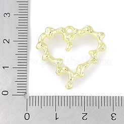 ラックメッキ合金ペンダント  アブストイミテーションパール付き  カドミウムフリー＆ニッケルフリー＆鉛フリー  ハート  ゴールドカラー  24x25x4.5mm  穴：1.6mm&nbsp;PALLOY-F018-03G