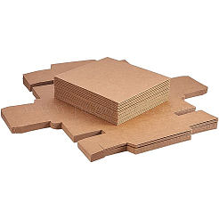 クラフト紙の折りたたみボックス  引き出しボックス  長方形  バリーウッド  11.2x8.2x4.2cm  20個/セット&nbsp;CON-BC0004-32B-A