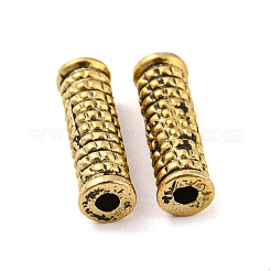 チベット風合金ビーズ  鉛フリー＆カドミウムフリー  コラム  アンティーク黄金  14x4mm  穴：1.6mm  約1204個/1000g&nbsp;PALLOY-F307-11AG