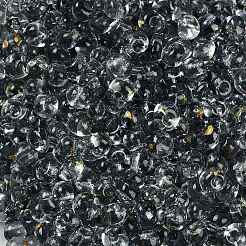 スプレーペイントフリンジガラスシードビーズ6/0個  ティアドロップ  スレートグレイ  5x4.5x4mm  穴：1mm  約4500個/ポンド&nbsp;SEED-H003-11E