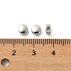 シェグレイスの真鍮ビーズ  フラットラウンド  カドミウムフリー＆ニッケルフリー＆鉛フリー  プラチナメッキ  5x3mm  穴：1.4mm&nbsp;XGR0114P-149P