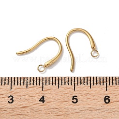 304ステンレススチール製イヤリングワイヤー  14KGP本金メッキ  12.5x1.5mm  穴：1.6mm  ピン：1mm&nbsp;STAS-L022-384G