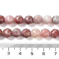 天然梅の花ジャスパー ビーズ 連売り  多面カット  ダブルハート＆スターカットビーズ  7~8.5x7.5~8mm  穴：0.8~1mm  約48~50個/連  15.16~15.55インチ（38.5~39.5cm）&nbsp;G-NH0021-A20-01