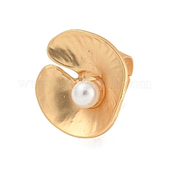 女性用マットゴールド合金調節可能リング  花  usサイズ8（18.1mm）&nbsp;LS-RJEW-K260-07H