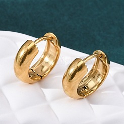 女性用316サージカルステンレスフープピアス  イオンプレーティング（ip）  ゴールドカラー  17x5mm&nbsp;EJEW-G429-01B-G