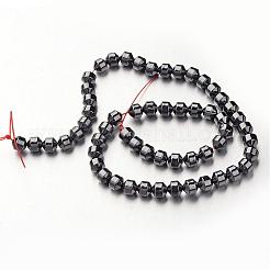 磁気無し合成ヘマタイトビーズ連売り  双円錐形  原色  6x6mm  穴：1mm  約61個/連  15.7インチ&nbsp;G-F300-31A-09