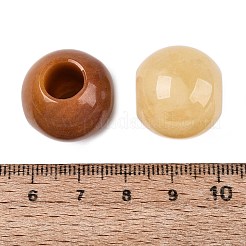 天然なトパーズのヒスイのビーズ  滑らかなロンデル  大穴ビーズ  20~20.5x17~18mm  穴：7.5~8.5mm&nbsp;G-Q608-05P