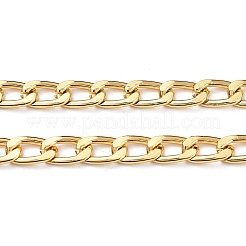酸化アルミニウムカーブチェーン  溶接されていない  スプールで  オーバル  ゴールドカラー  7x4x1.2mm  100 m /ロール&nbsp;CHA-TAC0003-01G-A