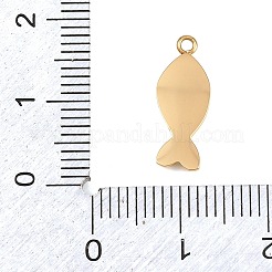 304ステンレススチールエナメルペンダント  魚のチャーム  ラインストーン付き  ゴールドカラー  16.5x6.5x2mm  穴：1.2mm&nbsp;STAS-A150-01G