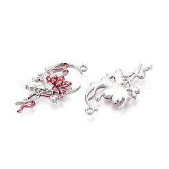 ラックメッキスプレー塗装合金ペンダント  ハスの花  カドミウムフリー＆ニッケルフリー＆鉛フリー  プラチナ  39.5x21x3.5mm  穴：1.8mm&nbsp;PALLOY-N181-01P