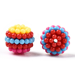ABSプラスチックビーズ  ヤマモモ  ミックスカラー  14x13mm  穴：1.5mm&nbsp;KY-U002-01D