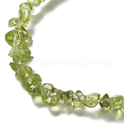 天然石ペリドットビーズ連売り  グレードA  チップ  1~5x3~16x3~5mm  穴：0.8~0.9mm  29.92~32.68''（76~83センチメートル）&nbsp;X-G-E607-A06